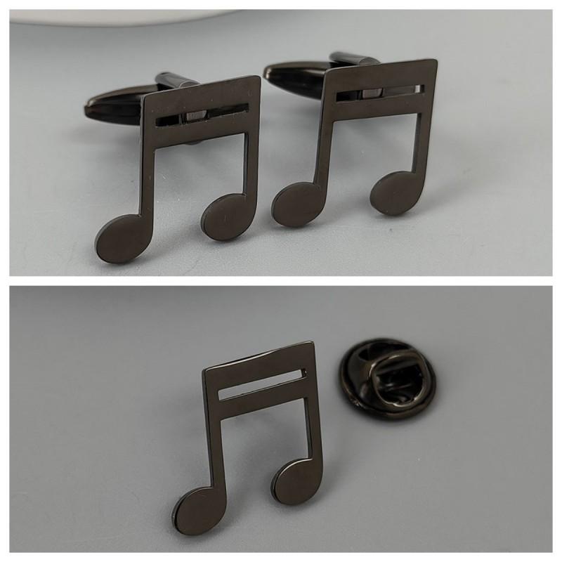 Music Symbols Brooches Cufflinks Creative Design Sense High-end Light Luxury Suit Coat Accessories