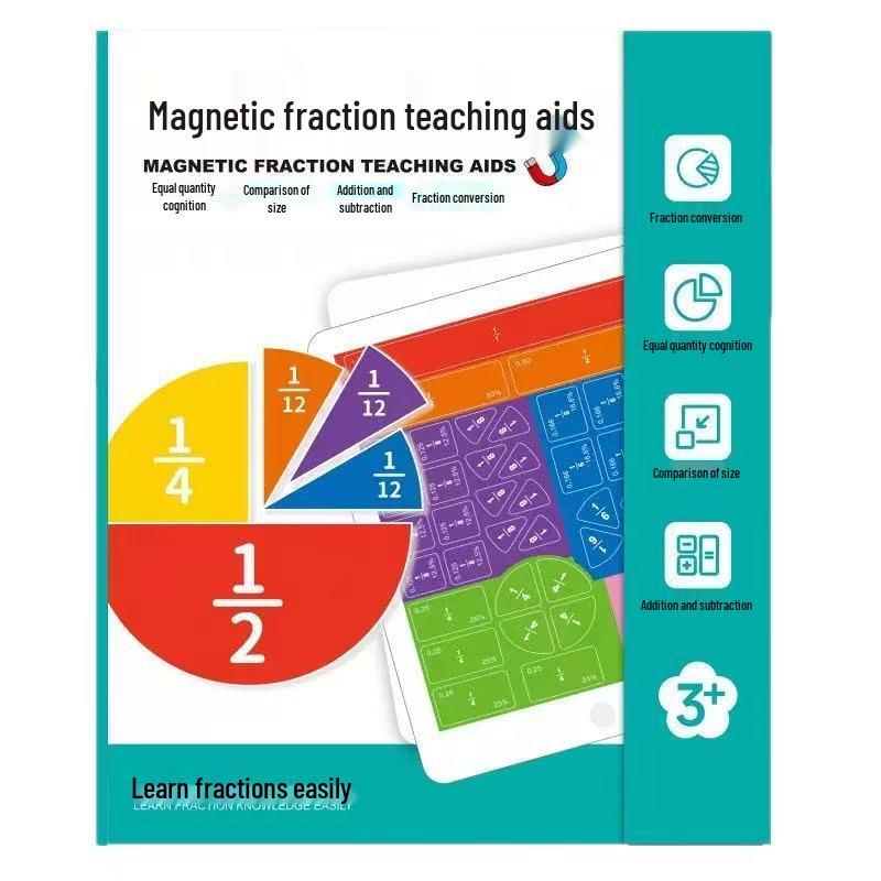 Magnetic Fraction Disc: 3rd Grade Math Aid for Learning Fractions, Addition, and Subtraction in 1st Semester