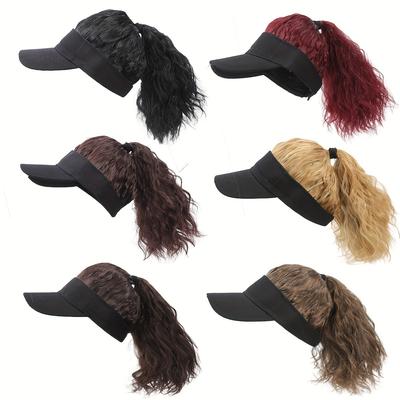 Wig Baseball Cap – Fun Faux Hair Hat with Built-in Style, Hip Hop Sun Hat for Men & Women, Costume Party Accessory