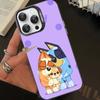 Cartoon Dog B-Blueys Phone Case For iPhone 16 15 14 13 12 11 Pro Max Matte Shockproof Back Anti Fall Matte Cover