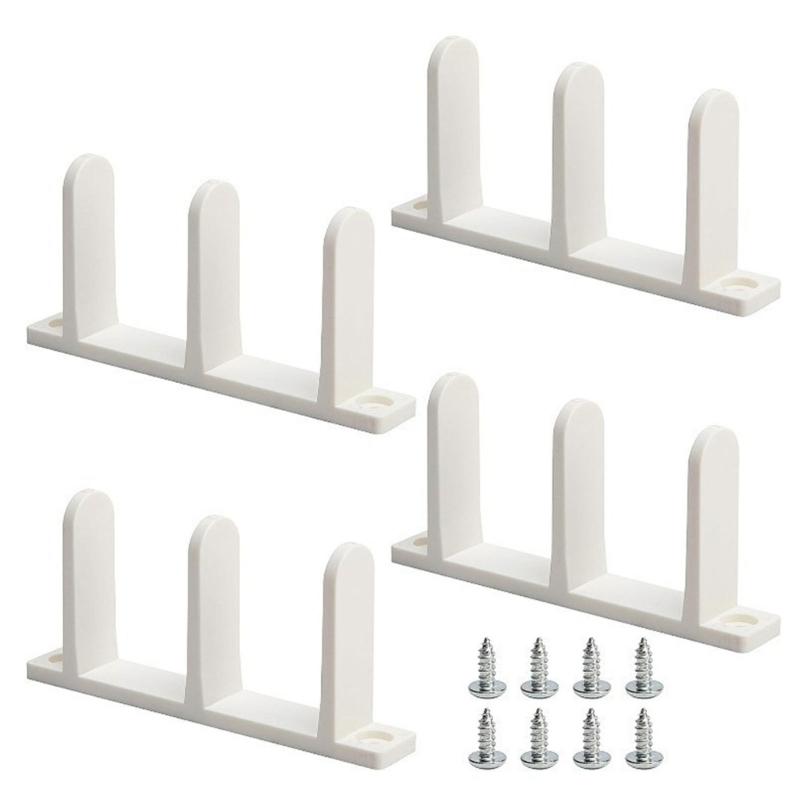 Durability Metal Reinforced Cabinet Track System Universals For Screw Mounted Side Wall Door Easyly Installation белый