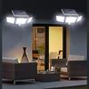 208 LED Solar Outdoor Lights 3 Heads Motion Sensor Security Lamp IP65 Waterproof Remote Control 3 Modes Flood Wall Light