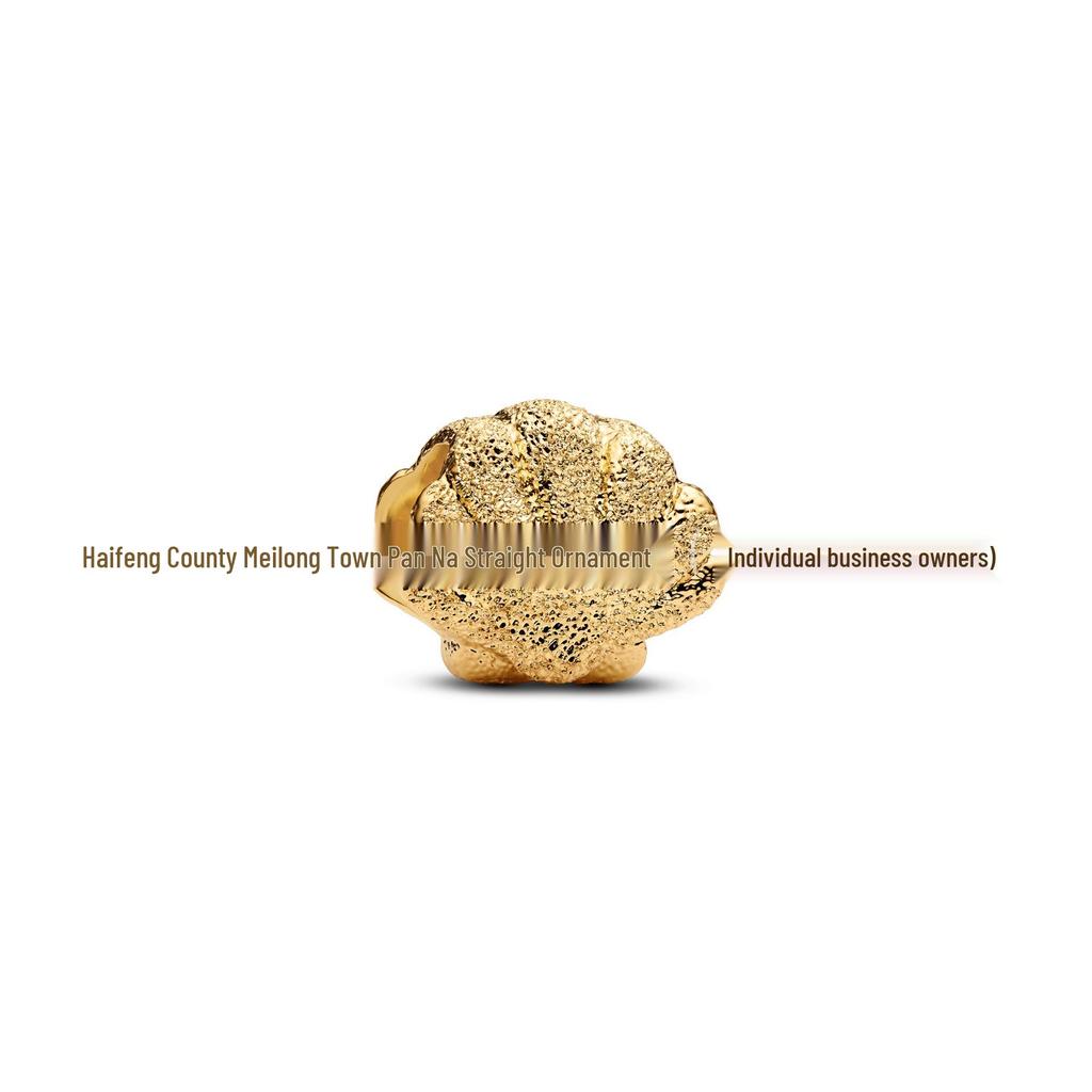 Charm Pan in Rame Bianco Placcato Argento S925 per Braccialetti Fai da Te