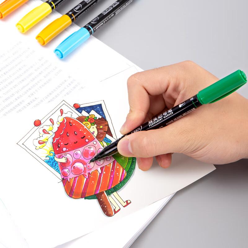 Deli Double-headed Marker Pen Set