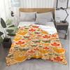 Shaggy Throw Blanket School Leaves and Butterflies Decorative Sofa Blankets for Bed Bedroom Decoration Bedspread the Warm Winter