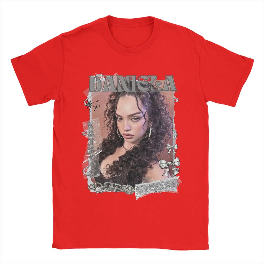 KATSEYE Daniela Kpop Y2K Gruppe T-Shirts Unisex Re Baumwolle Lustiges T-Shirt O-Ausschnitt T-Shirt Kurzarm Kleidung Grafikdruck