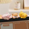 Creative Cartoon Party Park Cute Mini Car Widget Office Desktop Decoration Cute Little Pink Pig Cat Desktop Figurines Miniatures