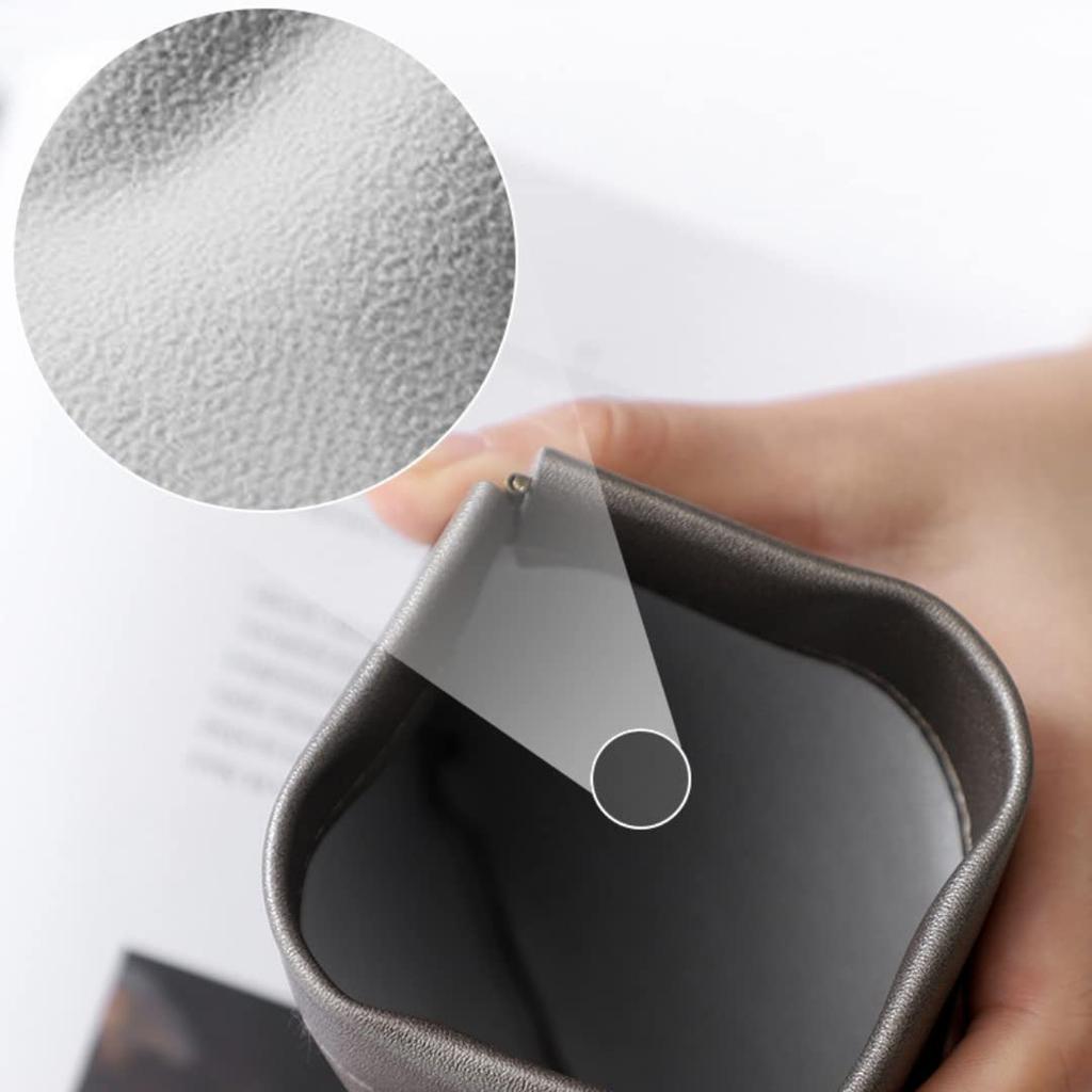 PU Leather Jewelry Pouch for Portable Storage (Black)