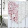 Muttertag Liebe Blume Duschvorhang, Dekorative Badezimmer-Duschvorhänge, Wasserdichter Duschvorhang mit Haken