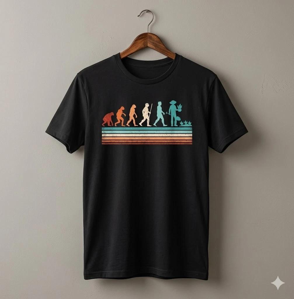 Unisex Adult Vintage Fny Gardener Evolution Vintage Retro Gardening... M