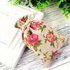 25pcs Rose Burlap Drawstring Craft Bags, Ornament Jewelry Storage Christmas Gift Bag, Scented Sachet, Burlap Tote Bag