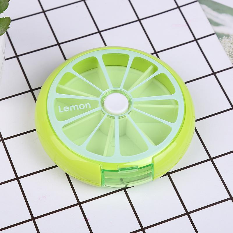 Portable 7-Day Rotating Mini Medicine Box with Customizable Logo