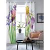 Moderne Fenstergardinen Strauß Irisblume Luxus Mode Vorhänge für Wohnzimmer Schlafzimmer Küche Vorhänge