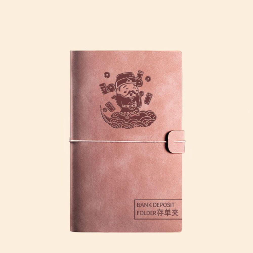 

PU Leather Bill Planner Binder Loose-leaf Savings Challenges Notbook Money Budget Binder Gifts серый
