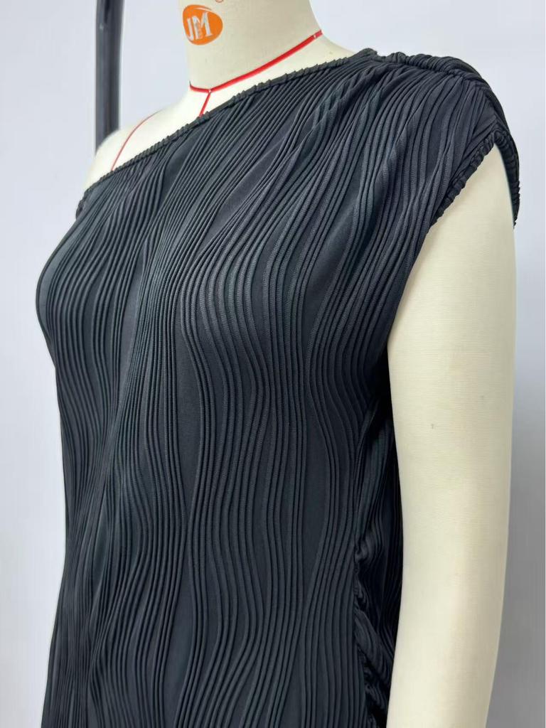 2025 Chic Water Ripple One-Shoulder Dress for Women
