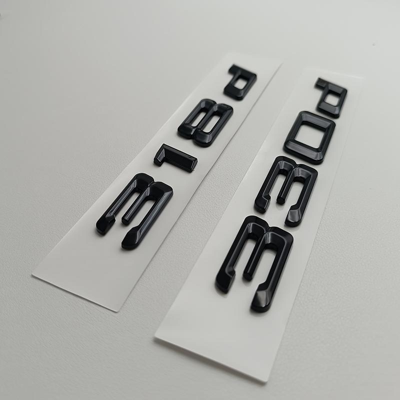 3D ABS Black Logo 318d 316d 325d 330d 320d Emblem Letters Car Sticker Rear Trunk Badge For E90 E46 E91 E92 E93 F30 Accessories