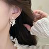 Hot Selling Light Luxury High-end Silk Ribbon Bow Earrings, Niche Unique Exquisite Fashion High-end Earrings