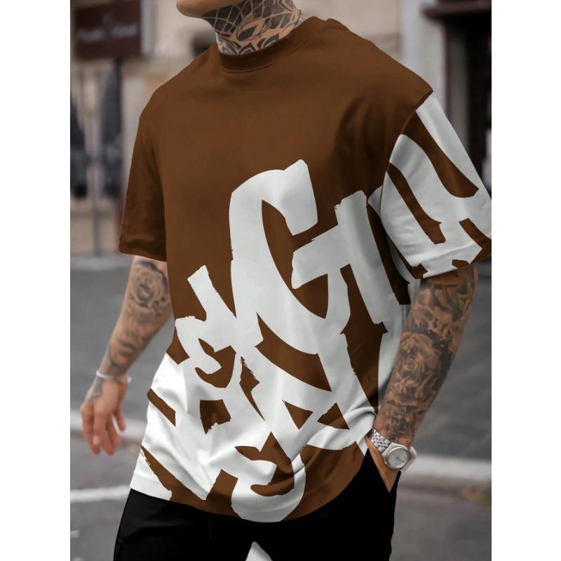 3d Printing Summer New Men's Casual Short-sleeved T-shirt Polyester Fiber Comfortable Breathable Retro Printed Short-sleeved