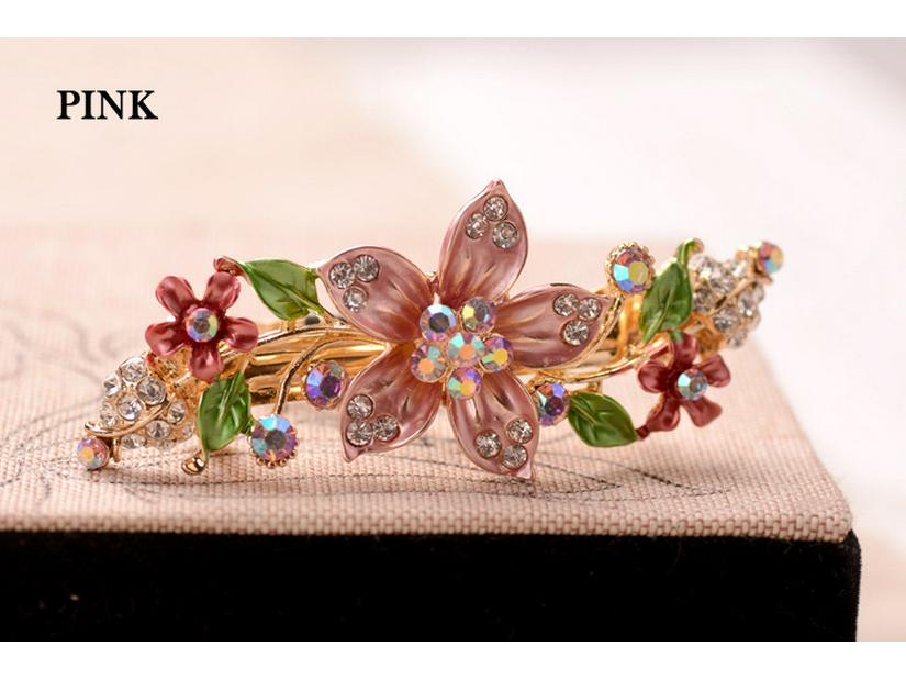 

Ретро цветочные расписные женские заколки для волос - пружинные зажимы для высоких причесок