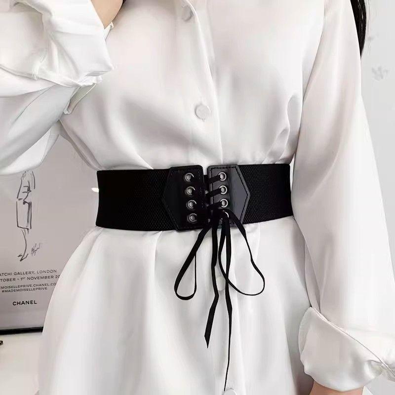 Trendy Waist Black Belt For Women With Chic Adjustable Ties For A Fit Flattering