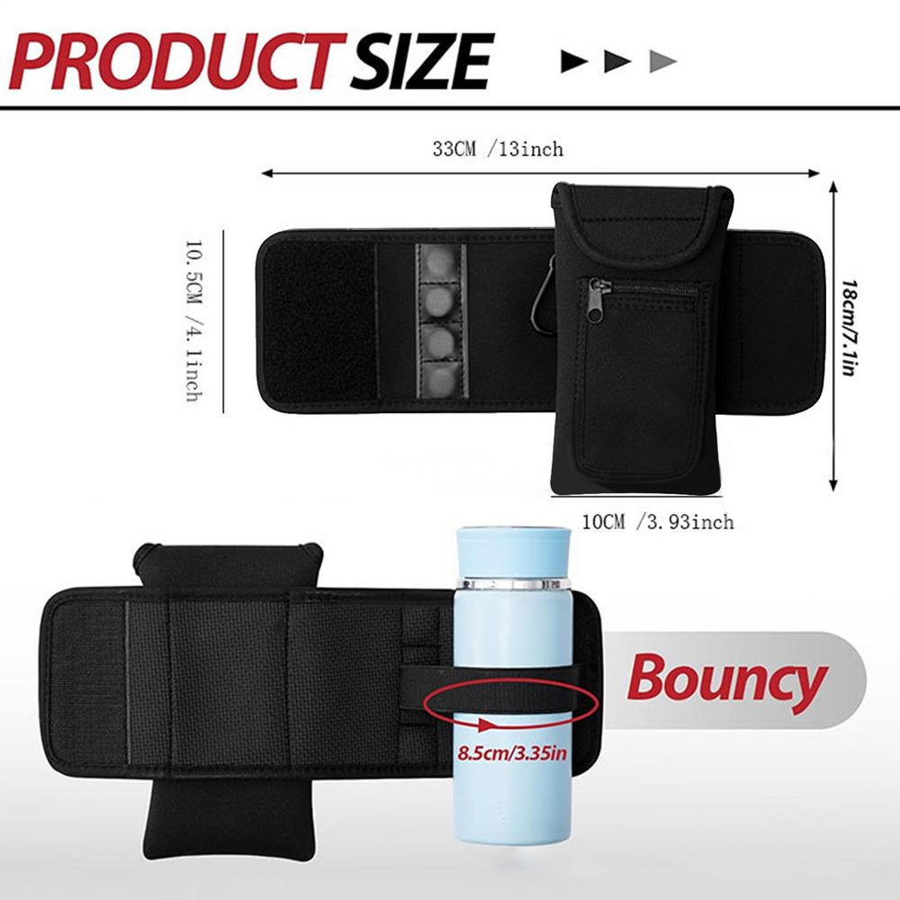 Magnetic Water Bottle Bag Portable Gym Bottle Pouch with Phone Holder Connect fitness equipment Essential fitness accessories