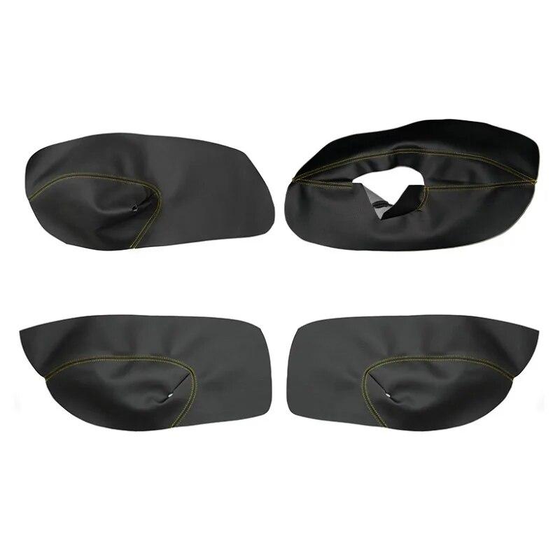 Tylko 4 drzwi miękka skórzana pokrywa podłokietnika na drzwiach do VW Golf 4 MK4 Bora Jetta 1999 - 2005 podłokietnik na drzwiach samochodu Panel skórzany pokrowiec tapicerka