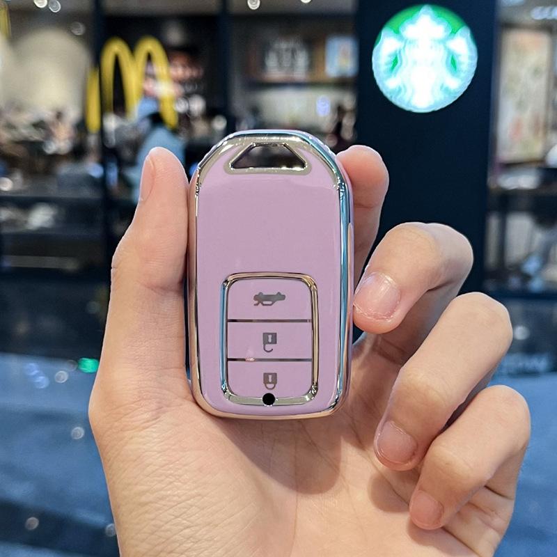 3 Buttons TPU Car Key Case Full Cover For Honda Grace Accord IX 2015 2016 2017 2018 2019 Remote Protector Keyless Shell Accessories