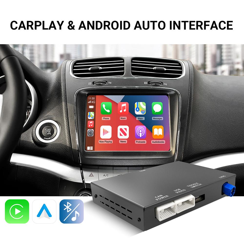 Wireless CarPlay Android Auto for Dodge Challenger Journey Charger Durango InterfaceRetrofit Kit OEM Screen Upgrade Decoder Box