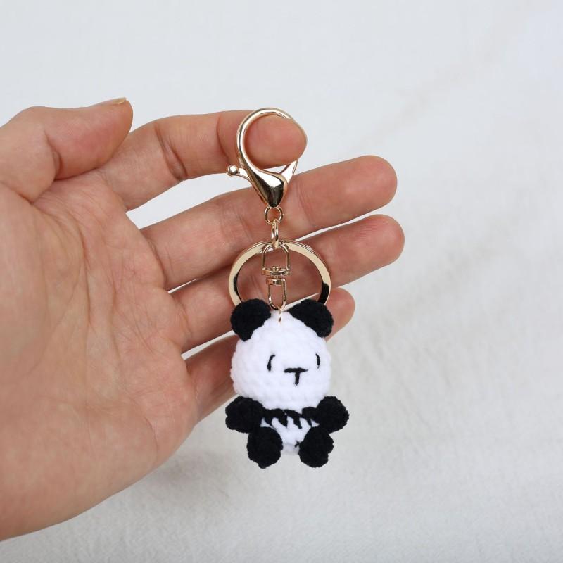 Mini Animal Doll Series Crochet Keychain Knitted Small Rabbit Doll Keyrings Mini Puppy Cute Keychain Custom Accessory