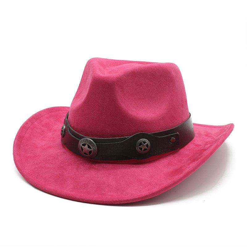 

Wind Suede Retro Belt Buckle Upturned Edge Wide Brim Denim Hat Outdoor Thermal Shade Top Hat M（56-59cm）
