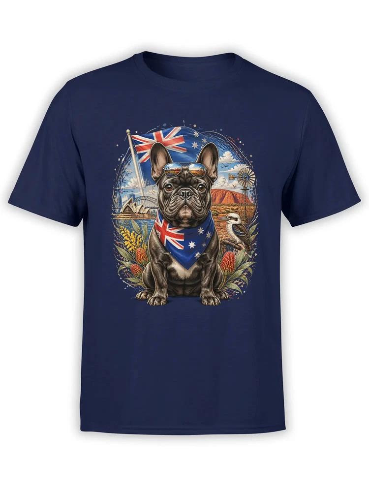 Aussie Patriot French Bulldog TShirt Unisex S