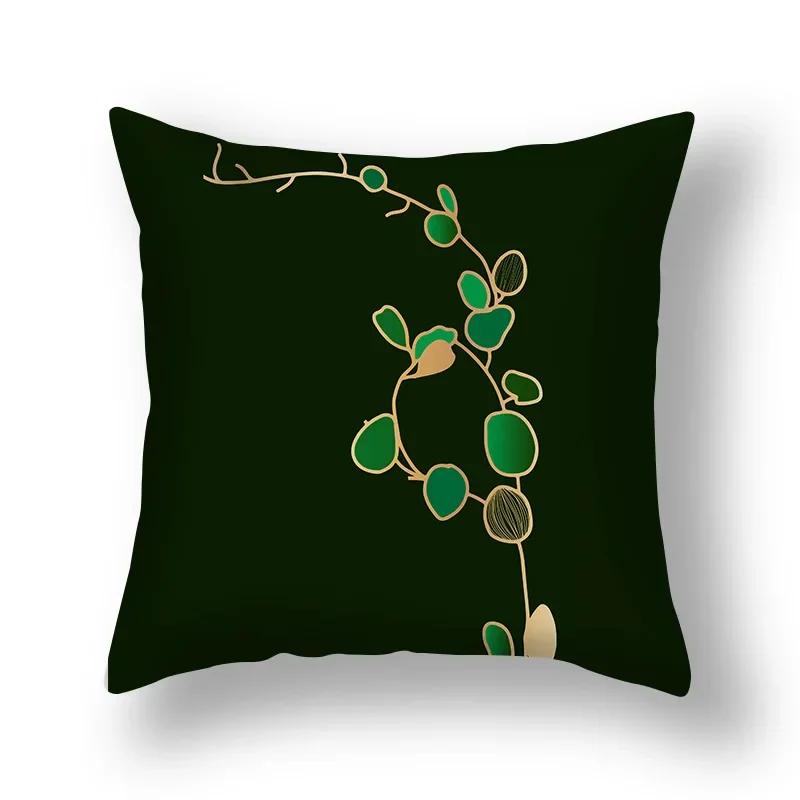 Ginkgo Leaves Pillows Case Home Decorative Cushion Cover Golden polyester Print Pillowcase Car Sofa Pillow Case Home Decor 45*45