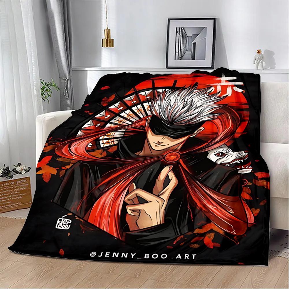 HOT Anime Jujutsu Kaisen Printed Blanket Picnic Warm Soft Comfortable for Home Travel Birthday Gift