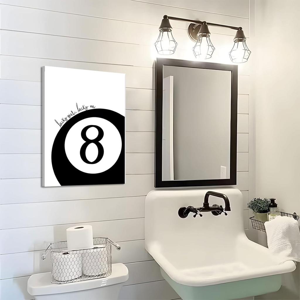 MTFBWY Trendy Wall Art Preppy Wall Decor 8 Ball Poster Prints Matchbox Retro Aesthetic Vintage College Dorm Decor Picture Bar Cart Printing Set Of 3
