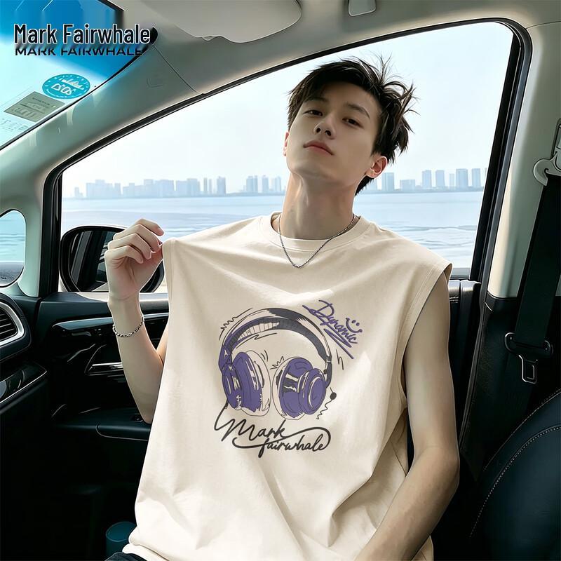 Mark Fairwhale Men s Graphic Sleeveless Vest M