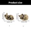 Elegant Brass Cats Figurine Desk Decoration Decorative Metal Statue Teas Room Accessories Car Interior Accessories