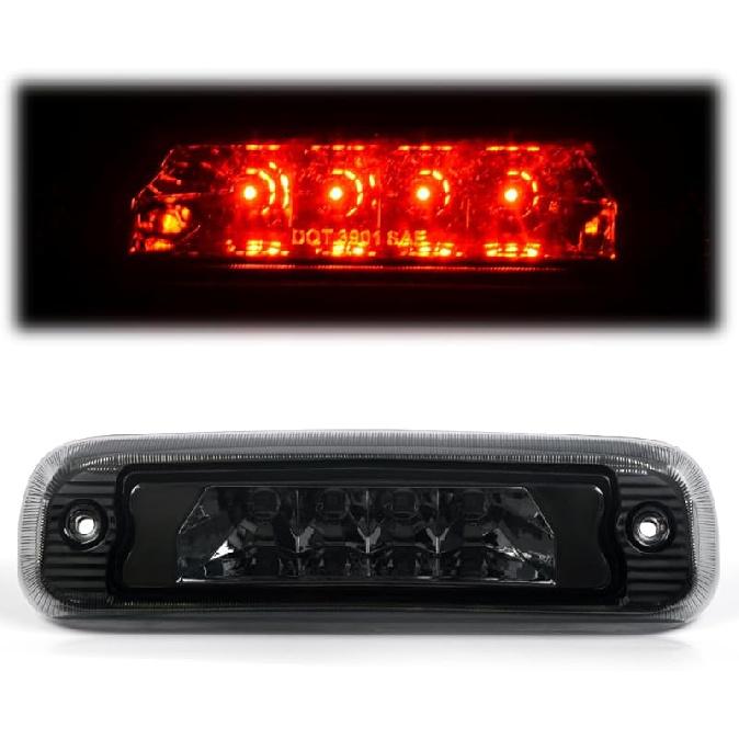 PIT66 LED Bar 3Rd Brake Light, Compatible With 2009-2017 Dodge Ram 1500 2500 3500 X Type High Mount Stop Light Rear Tail Cargo Lamps Smoked Lens