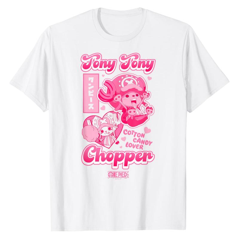 

2026 Tony Tony Chopper One Piece TShirt Lover Character Print Soft 100 Cotton Casual Daily Outfit Street Style Tops S