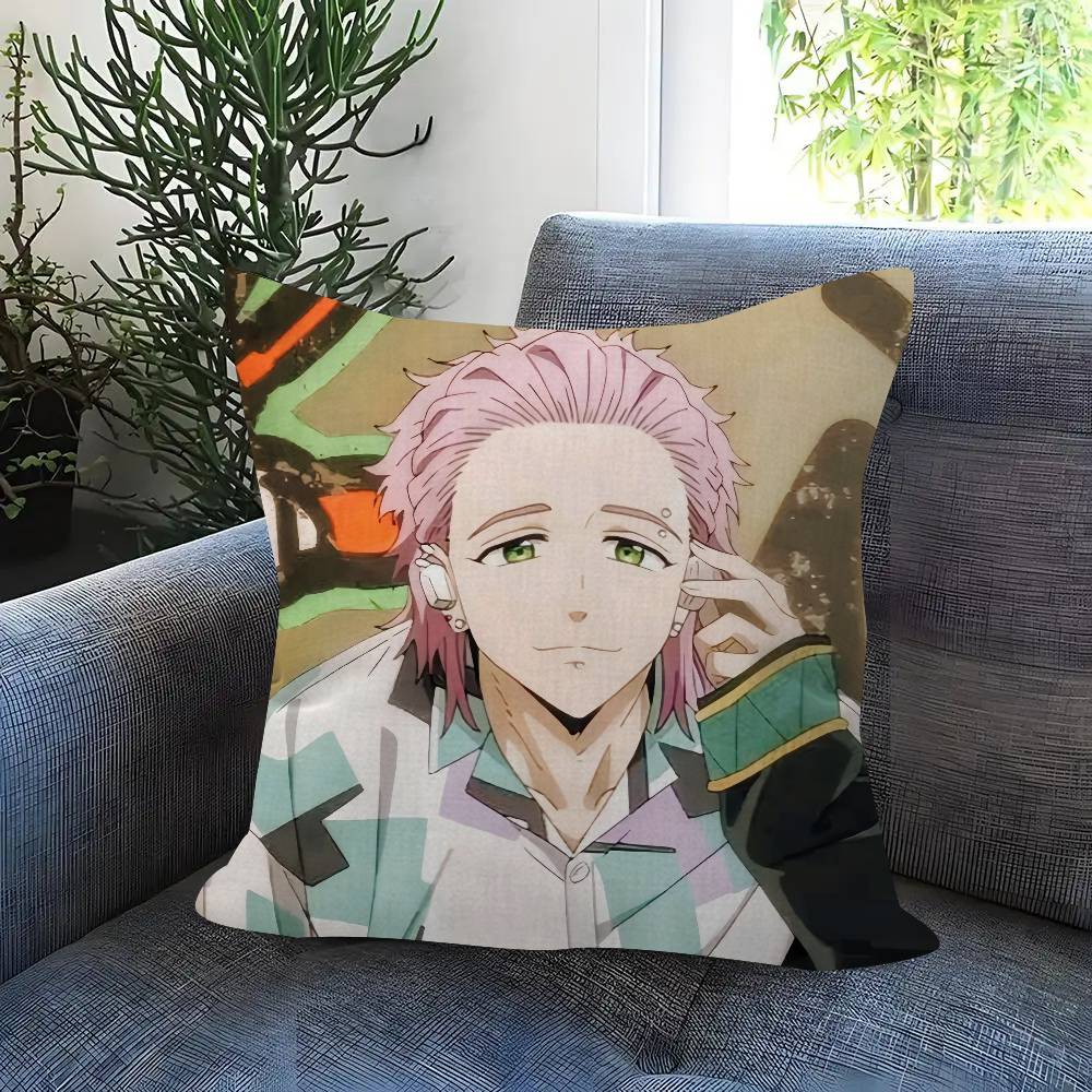 Japansk Anime Vindjacka Kudde Animekudde Soffsäng Huvudkudde Överdrag Kuddfodral 45x45 cm Mode