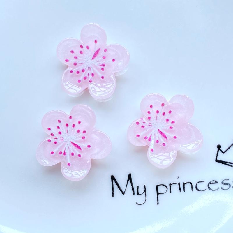10Pcs New Cute Mini Luminous Transparent Lotus Flat back Resin Cabochons Scrapbooking DIY Jewelry Craft Decoration Accessorie