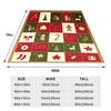 1pc Blanket Calendar Christmas Tree Star Print Smooth Flannel Blanket for Home Living Room Bedroom Decor New Year Christmas Gift