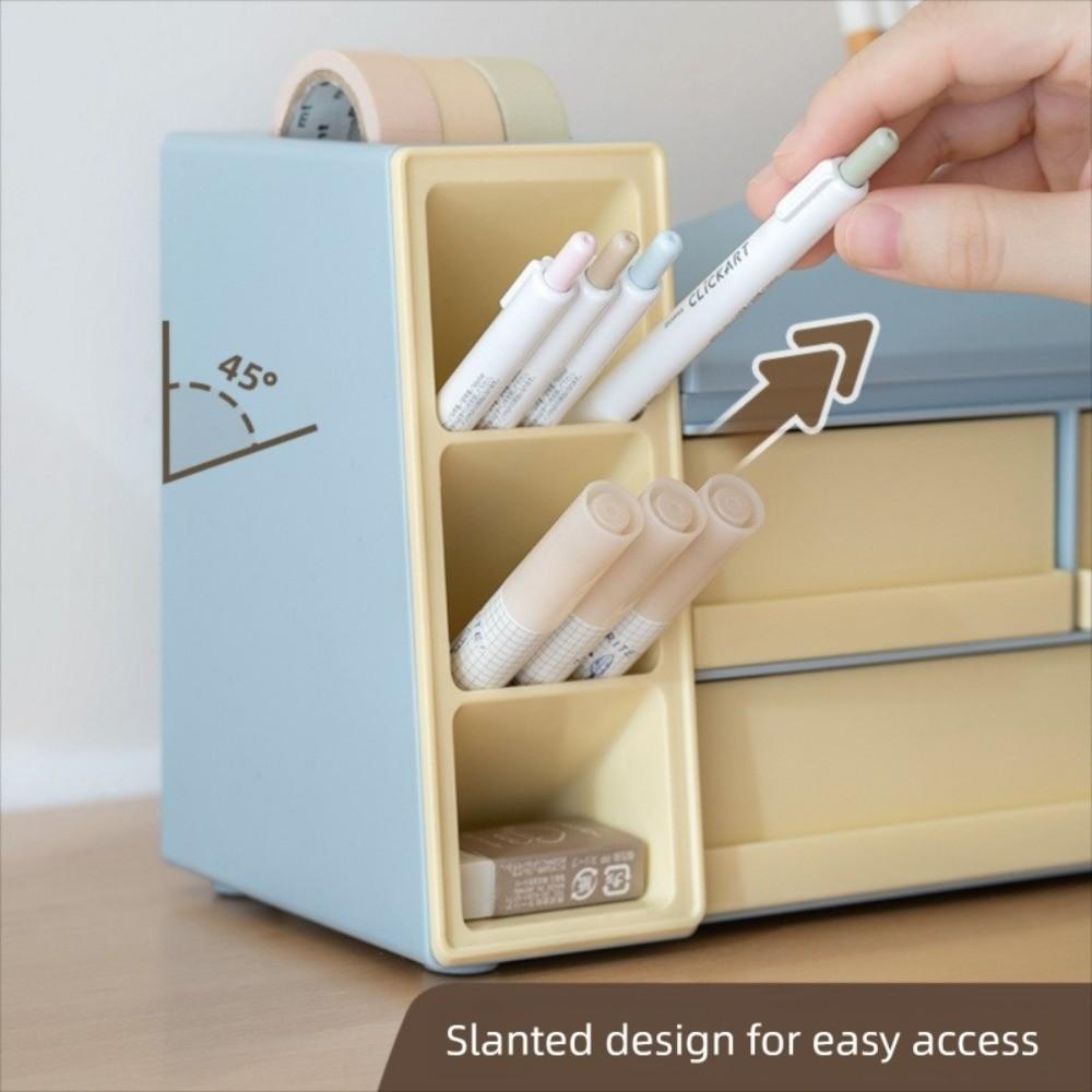 Large Capacity Desk Stationery Storage Box Desk Organizer Sundry Storage Rack  for School Office