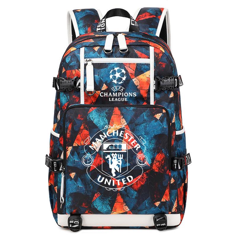 College Style Campus Leisure School Bag Printed Football Burden Reduction Ridge Protection Large Capacity Student Light Backpack