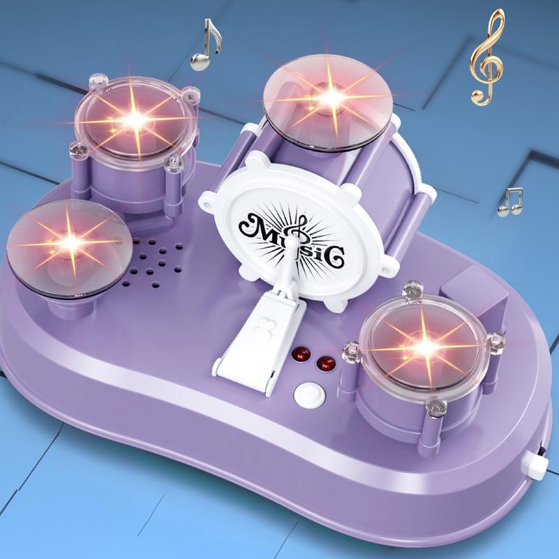 Miniature Drum Set Drummer Gift Educational Percussion Model Small Electric Finger Drum Toy For Music Room Living Room Decor