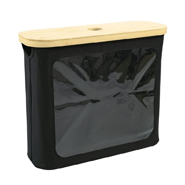 

Elegant Wood Cover Tissue Storage Unit Holds 12 Rolls And Flattens When Not In Use 1