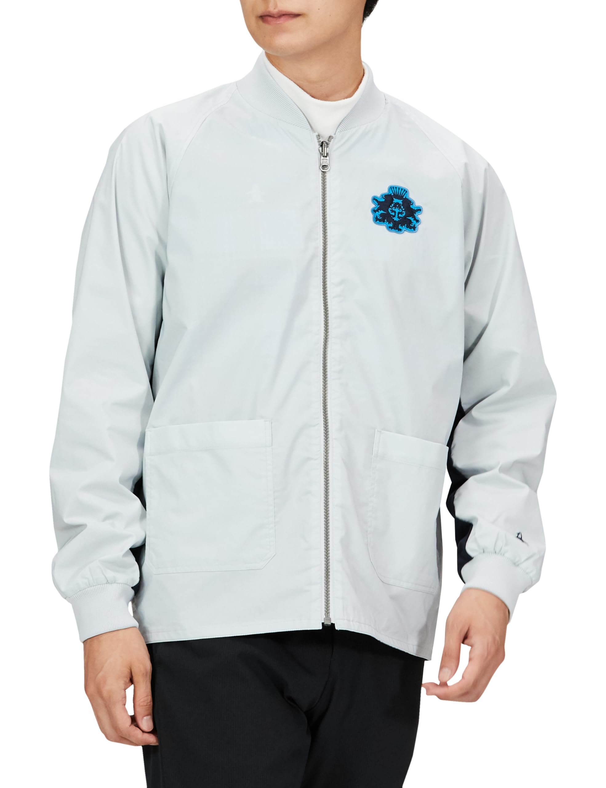

Full Zip Blouson Kinloch Anderson Water Repellent Stretch Reversible Golf MGMWJK03 BLYL LL [Munsingwear] Men s (Blue Yellow)
