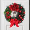 40cm Artifical Christmas Wreath Handmade No Fading Decorative Garland For Indoor Outdoor Front Doors