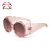 Two Circles Oversized Round Frame Trendy Punk Sunglasses - T1021