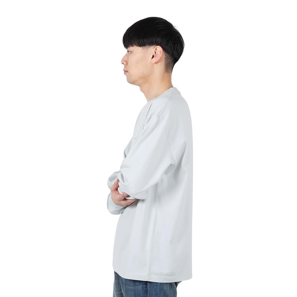 [Extra Large] Casual Standard Logo Tag L/S Pocket Tee, Men's, Gray