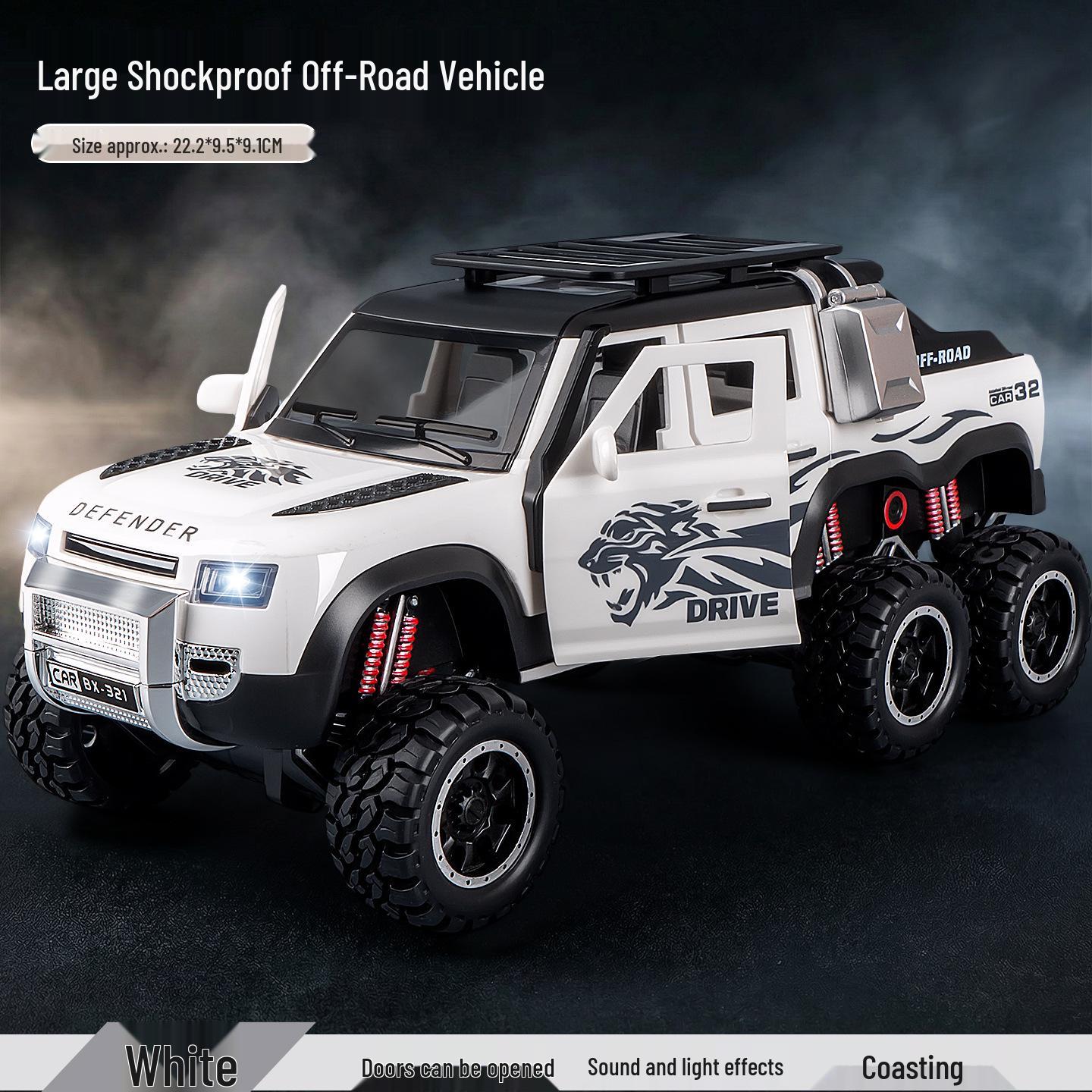 Classic Toy Car for Kids: Sound & Light Six-Wheel Off-Road Model